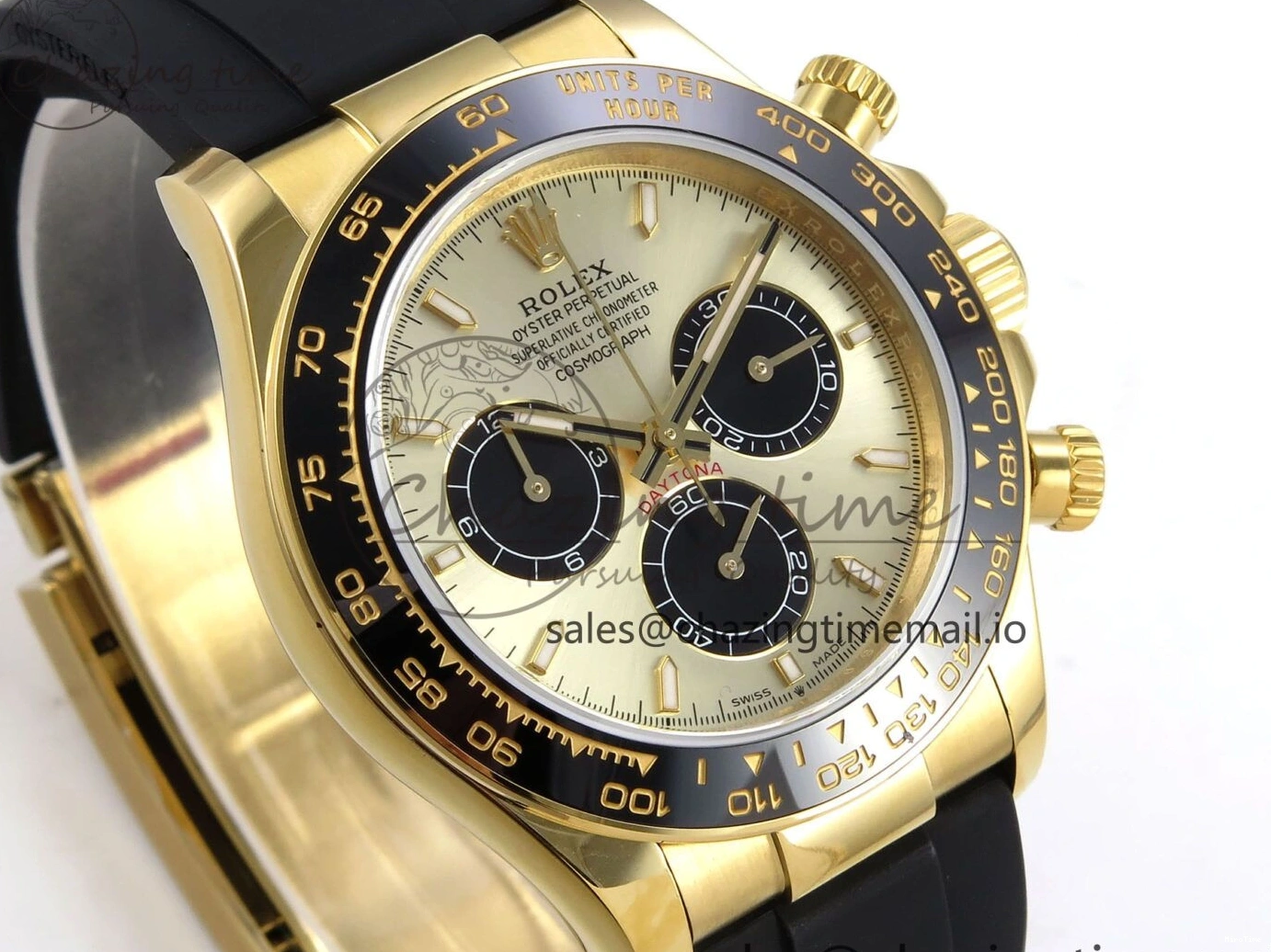 MiroTime 0517 Daytona 126518 QF 1:1 Best Edition YG Black Dial on Oysterflex Strap SH4131 V6（Gain Weight） EasyMatch 1199